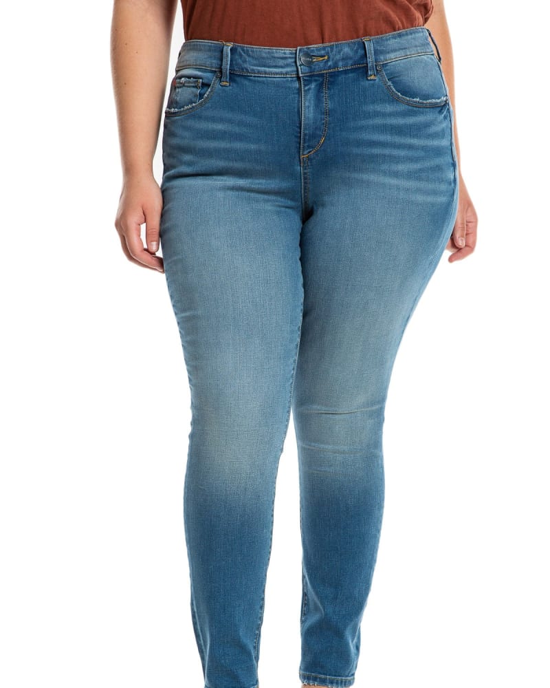 Front of a model wearing a size 20 Mid Rise Skinny - Aimee in AIMEE by Slink Jeans. | dia_product_style_image_id:309480